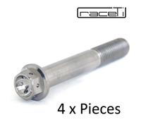 M10 X 60mm x 1.5 Titanio Hex Flangia Forato Bullone Ti Vite 60 Gara Lockwire