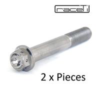 M10 X 60mm x 1.5 Titanio Hex Flangia Forato Bullone Ti Vite 60 Gara Lockwire