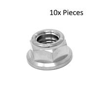 M10 x1.25 Titanio Dado di Bloccaggio Tutti Metallo Ti Collettore Scarico Pack
