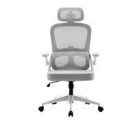 M102C Sedia ergonomica - Altezza regolabile,Supporto lombare,Braccioli regolabili,Cuscino spazioso pieghevole,136kg max,TÜV,Bianco - Nouvo
