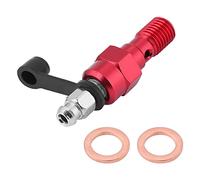 M10x1.0mm Motocilindro del Freno del Motociclo Cilindro della Pinza del Capezzolo Vite di Spurgo e Tappo della Polvere(Red)