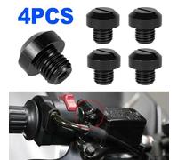 M10x1 25 Specchio Vite Coperchio Set Quattro Pezzi di Alluminio Ad Alta Resistenza Adatto per La maggior parte delle Moto