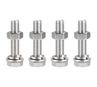 M10x50mm Esagonale Testa Viti Bulloni,Dadi,Piatti & Blocco Rondelle Kit, 4 Set