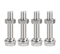 M10x55mm Esagonale Testa Viti Bulloni,Dadi,Piatti & Blocco Rondelle Kit, 4 Set