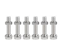 M10x55mm Esagonale Testa Viti Bulloni,Dadi,Piatti & Blocco Rondelle Kit, 6 Set