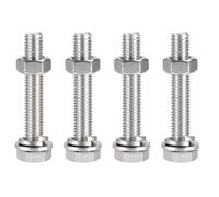 M10x60mm Esagonale Testa Viti Bulloni,Dadi,Piatti & Blocco Rondelle Kit, 4 Set