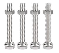 M10x80mm Esagonale Testa Viti Bulloni,Dadi,Piatti & Blocco Rondelle Kit, 4 Set