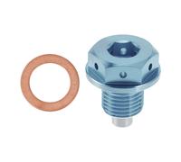 M12x1,25 Tappo magnetico scarico olio coppa dado bullone titanio celeste