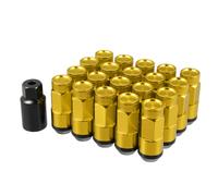 M12x1.5 Auto Ruota Aletta Dado Chiuso Estremità 54mm Vite - 21pz Oro Tono