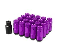 M12x1.5 Auto Ruota Aletta Dado Chiuso Estremità 54mm Vite - 21pz Viola