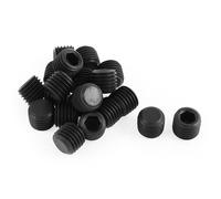M12x1.5mm Pitch 12.9 Alloy Steel Hex Socket Cap Point Grub Screws Black 20pcs