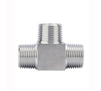 M14 M16 M20 1/2" 3/8" BSPP Female Thread Stainless Steel Tee Type 3 Way High Pressure Pipe Fitting Connector(Male Thread,NPT3I8)