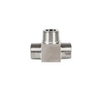 M14 M16 M20 1/8" 1/4" 3/8" 1/2" 3/4" Female Thread 304 Stainless Steel Tee Type 3 Way High Pressure Pipe Fitting Connector(M-M-M,1/4") Plumbing Fittings