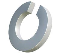 M14 Rondelle elastiche, anello diviso, acciaio zincato con blocco elicoidale, rondella piana a sezione quadra a spirale singola, rondell per bullone/vite da 14 mm DIN 127 (confezione da 10)