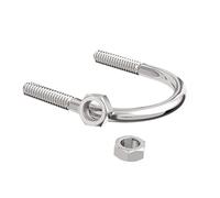 M16 304 Stainless Steel U-Bolt Assortment Kit with 2 Nuts, Heavy-Duty U-Shaped Pipe Clamps for Industrial, Marine(M16*273 (1 set))