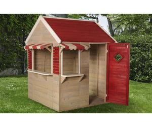 M16 Beach Shop | Casetta Bambini Giardino di Legno con Finestre, Porta Piena, P