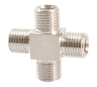 M16 Pitch 1mm Metric Male Corss 4 Ways Nickel Plated Brass Pipe Fitting Connector Coupler Water Gas Oil