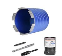 M16 Turbo - Carotatrice diamantata, 82 mm, con SDS-Plus, lunghezza utile 70 mm, 6 segmenti diamantati, corona diamantata carotatrice punta carotatrice, con punta di centraggio, per calcestruzzo