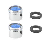 M18/M20/M22/M24/M28 aeratore ugello miscelatore aeratore, set 2 pezzi gorgogliatore rubinetto, setaccio raccordo cartuccia miscelatore, aeratore a nido d'ape cromato - filettatura esterna(M18)