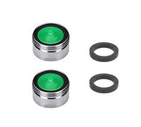 M18/M20/M22/M24/M28 aeratore ugello miscelatore aeratore, set 2 pezzi gorgogliatore rubinetto, setaccio raccordo cartuccia miscelatore, aeratore a nido d'ape cromato - filettatura esterna (M24)