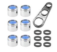 M18/M20/M22/M24/M28 x 6 Pezzi aeratore rubinetto Filtri, Rubinetti Lavandino Risparmio Idrico rompigetto, Inserisci Aeratori del Filettatura Esterna con 1 pcs Chiavi (M18 x 6)