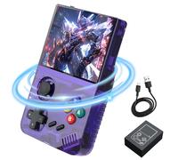 M19 Console di Gioco Portatile Retrò Console portatile,20000+ Giochi, 26 Emulatori,Sistema Linux/Emelec 4.3,Schermo LCD HD da 3,5 pollici,Console portatile gaming,Batteria da 3000mAh (Viola-64G)