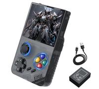 M19 Console di Gioco Portatile Retrò Console portatile,20000+ Giochi, 26 Emulatori,Sistema Linux/Emelec 4.3,Schermo LCD HD da 3,5 pollici,Console portatile gaming,Batteria da 3000mAh (Nero-64G)