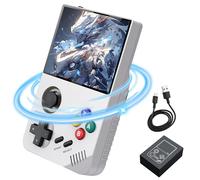 M19 Console di Gioco Portatile Retrò Console portatile,20000+ Giochi, 26 Emulatori,Sistema Linux/Emelec 4.3,Schermo LCD HD da 3,5 pollici,Console portatile gaming,Batteria da 3000mAh (Bianco-64G)