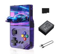 M19 Retro Handheld Game Console 30000 Classic Games in 1, 4K Portable 3.5” Ips Screen Video Gaming Player 3000mAh Rechargeable Support TV Connection, Instant Archive, Collectible Gmes (purple)
