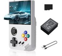 M19 Retro Handheld Game Console 30000 Classic Games in 1, 4K Portable 3.5” Ips Screen Video Gaming Player 3000mAh Rechargeable Support TV Connection, Instant Archive, Collectible Gmes (white)