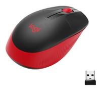 M190 mouse Ambidestro RF Wireless Ottico 1000 DPI Nero/Rosso, Ambidestro, Ottico, RF Wireless, 1000 DPI, Rosso