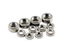 M2 2,5 3 4 5 6 8 M10 304 Dado autobloccante in acciaio inossidabile Inserto a pressione Dado rivetto Nutsert Rivnut Lastra 0,8-3,2 mm 2/20 pezzi(20pcs M2.5-0)