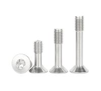 M2 .5 M3 M4 M5 M6 M8 304 Stianless Steel Torx Screw Plum-Blossom Socket Countersunk Flat Head Half Thread Anti-Loosening Bolts(M6x45mm-10pcs)