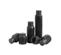 M2.5 M3 M4 M5 M6 M8 M10 M12 M14 M16 12.9 Grade Steel Black Hexagon Socket Set Screw DIN915 Dog Point Grub Convex Headless Bolt(60mm,1pc M16)