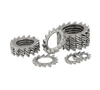 M2,5 M3 M4 M5 M6 M8 M10 M12 M14 M16 M18 304 Rondella di sicurezza dentellata esterna in acciaio inossidabile, guarnizione 10/100 pezzi(M5-50pcs)