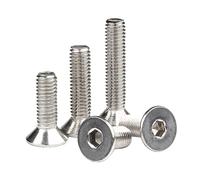 M2.5 x 50Pieces,6mm,Bullone in acciaio inox 304 Bullone esagonale esagono presa a testa piatta a vite a vite a vite a vite