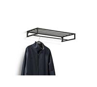 M2 Kollektion Andorra 7 - Appendiabiti in metallo, 75 x 10 x 35 cm, colore: Nero
