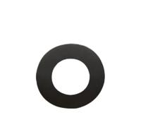 M2~M12 Guarnizione piatta in PVC trasparente/nero con retro adesivo su un solo lato Rondella rotonda in plastica adesiva Rondella rigida(Black (100PCS),M10x20mmx1mm)