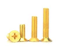 M2 - M12 Viti a testa svasata Phillips in ottone Bullone a testa svasata con filettatura metrica a testa piatta a croce, M4 (20pcs)