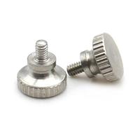 M2 M2.5 M3 ~M12 5/2/1 pz 304 Acciaio inossidabile Bullone a testa zigrinata Bulloni a manopola con impugnatura a passo alto Viti a testa zigrinata Lunghezza 3-35 mm(4mm,M2 X5PCS)