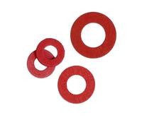 M2 M2.5 M3 M3.5 M4 M5 M6 M7 M8 M10 M12 Rondella piana isolante in carta di acciaio rosso, distanziatore ad anello, 20/100 pezzi(100pcs M4x8x0.8mm)