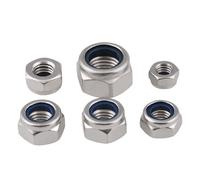 M2 M2.5 M3 M4 M5 - M16 M18 M20 M22 M24 M27 M30 Dadi autobloccanti in acciaio inossidabile 304 Dado esagonale Dado autobloccante esagonale con inserto in nylon(M2.5-20pcs)