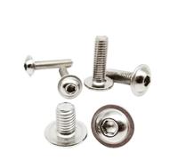 M2 M2.5 M3 M4 M5 M6 M8 304 Acciaio inossidabile Vite a testa tonda con esagono incassato Viti a testa bombata con esagono incassato con collare Rondella Bullone(M3(20PCS),8MM_304 STAINLESS STEEL)