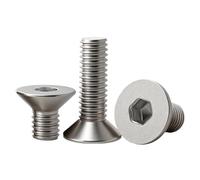 M2 M2.5 M3 M4 M5 M6 M8 M10 304 Viti a testa esagonale in acciaio inossidabile Bulloni piatti svasati DIN7991 Viti di fissaggio in metallo for motociclette(60mm(5Pcs),M10)