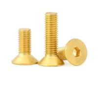 M2 M2.5 M3 M4 M5 M6 M8 M10 Bulloni a testa svasata a testa svasata esagonale piatta in puro ottone 5 pezzi, 5 pezzi, M5x30mm