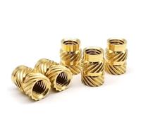 M2 M2.5 M3 M4 M5 M6 M8 M10 L=2/2.5/3mm Ottone Rame Inserto Dado Twill Zigrinato Filettatura 10/25/50 Pz(Length 2mm,50pcs M2(OD 3.5mm))