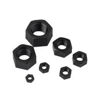 M2 M2.5 M3 M4 M5 M6 M8 M10 M12 Dadi esagonali in nylon nero metrici Misure metriche for bulloni Viti esagonali(M2.5-20pcs)