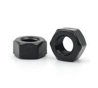 M2 M2.5 M3 M4 M5 M6 M8 M10 M12 M14 M16 M18 M20 DIN934 White or Black Plastic Nylon Hex Hexagon Nut 5-50pcs(Black Color,M5 x50pcs)