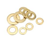 M2 M2.5 M3 M4 M5 M6 M8 M10 M12 M14 M16 Rondelle piatte in ottone massiccio e rame Guarnizioni semplici 5-100 pezzi(50pcs M3x5x0.5mm)