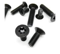 M2 M2.5 M3 M4 M5 M6 M8 Nero 304 A2-70 Vite a testa svasata piatta Torx a sei lobi in acciaio inossidabile(10mm,50pcs M2)